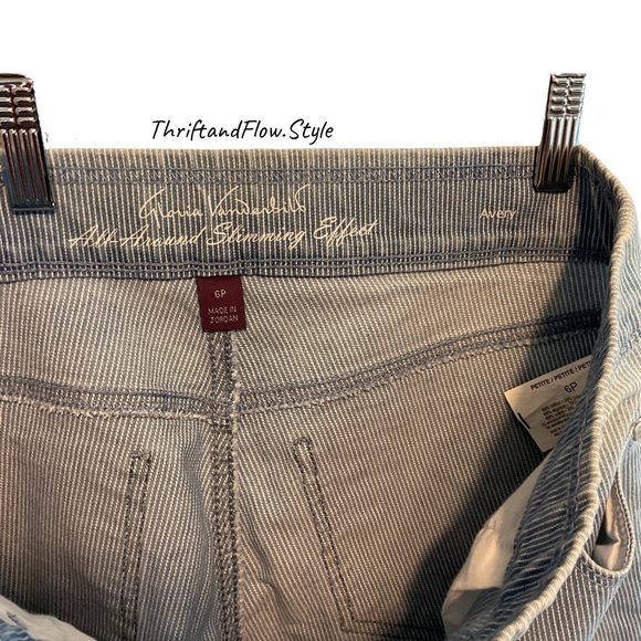 6Petite | CROPPED PANTS | GV | AVERY | DISTRESS STRIPS JEANS - Picture 3 of 8